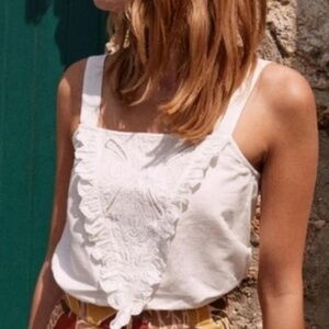 Sezane Caro Top - Ecru - 34 (US 2) - GUC